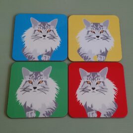 Cat Coaster Set