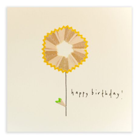 Pencil Shavings Cards – Flower Yellow – S