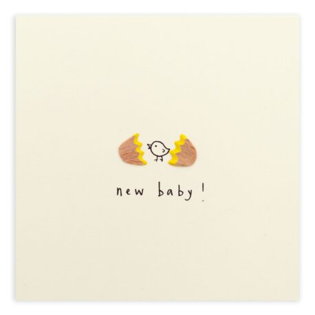 Pencil Shavings Cards – New Baby Egg – S
