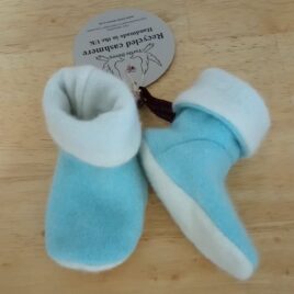 Baby Blue & White Baby Booties