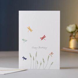 Dragonflies & Grass Birthday Card